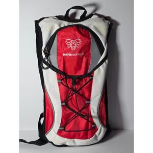 Water Buffalo Hydration Backpack & 2L Bladder Hiking  Red Black
